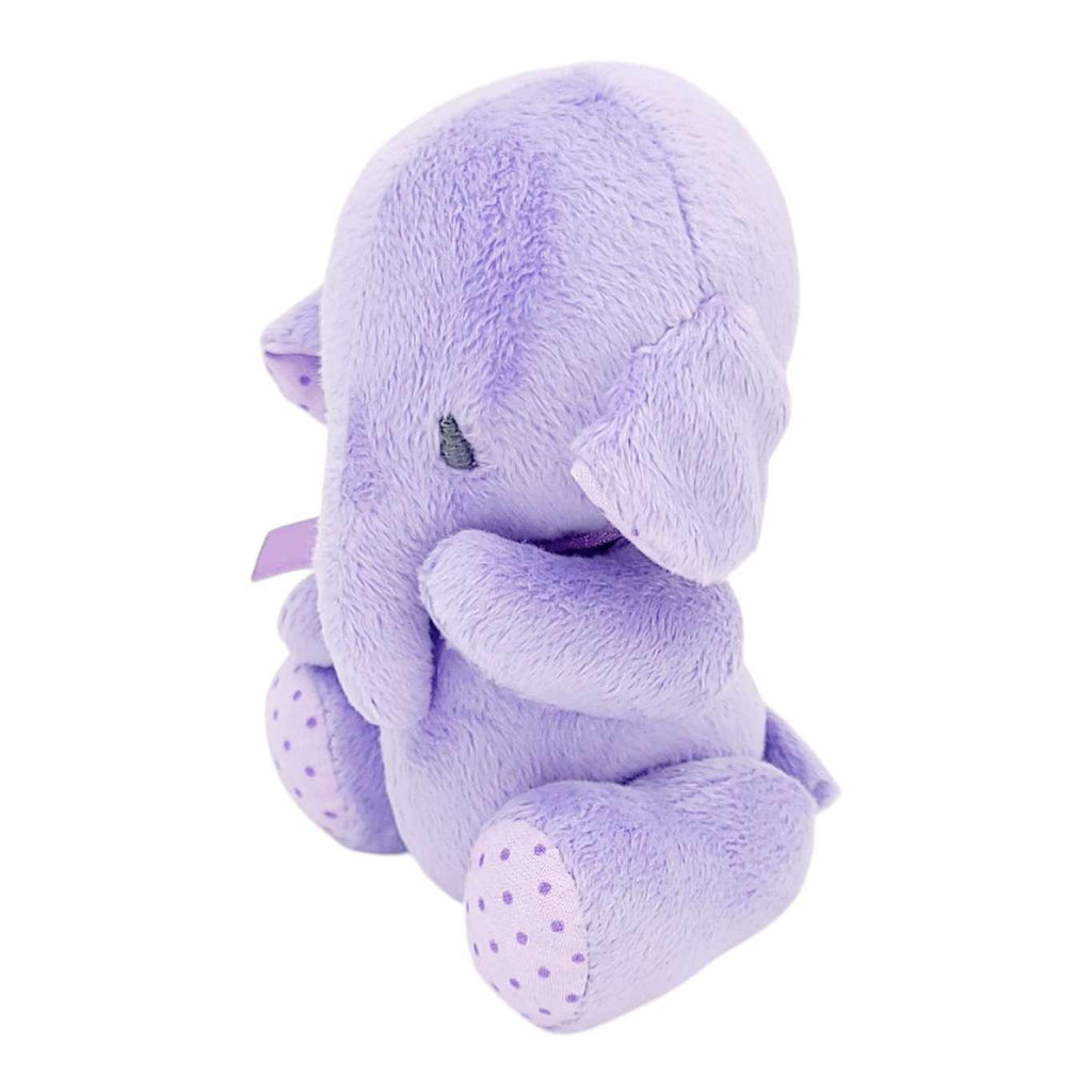 Plush - Violet Elephant with Polka Dot and Flower by Frank and Bubby