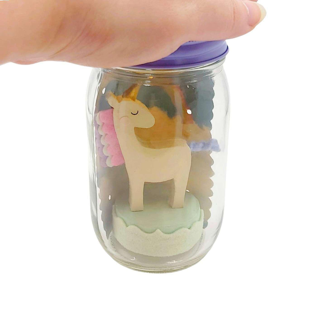 Solar Light - Mason Jar Unicorn by Tree by Kerri Lee