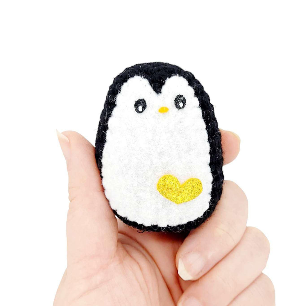 Plush Toy - Small Penguin (Black with Gold Heart) by Moyo Workshop