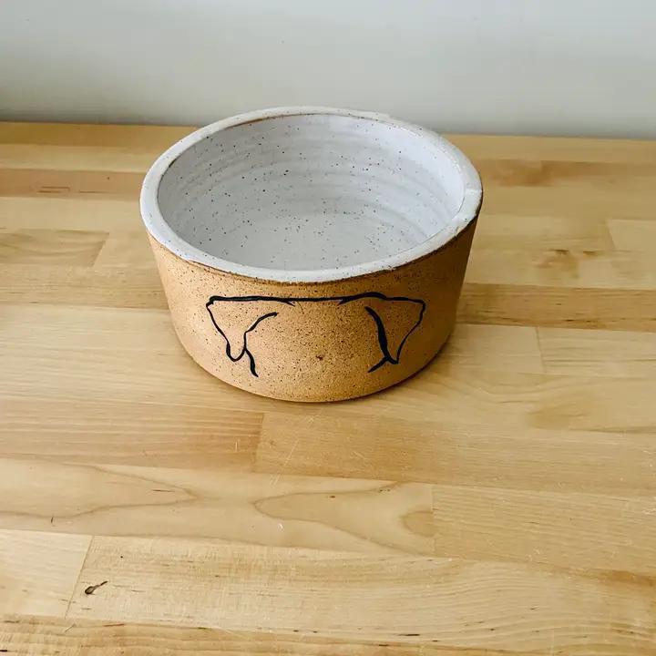 Pet Bowl - Mod Dog (Ceramic) by Hands On Ceramics