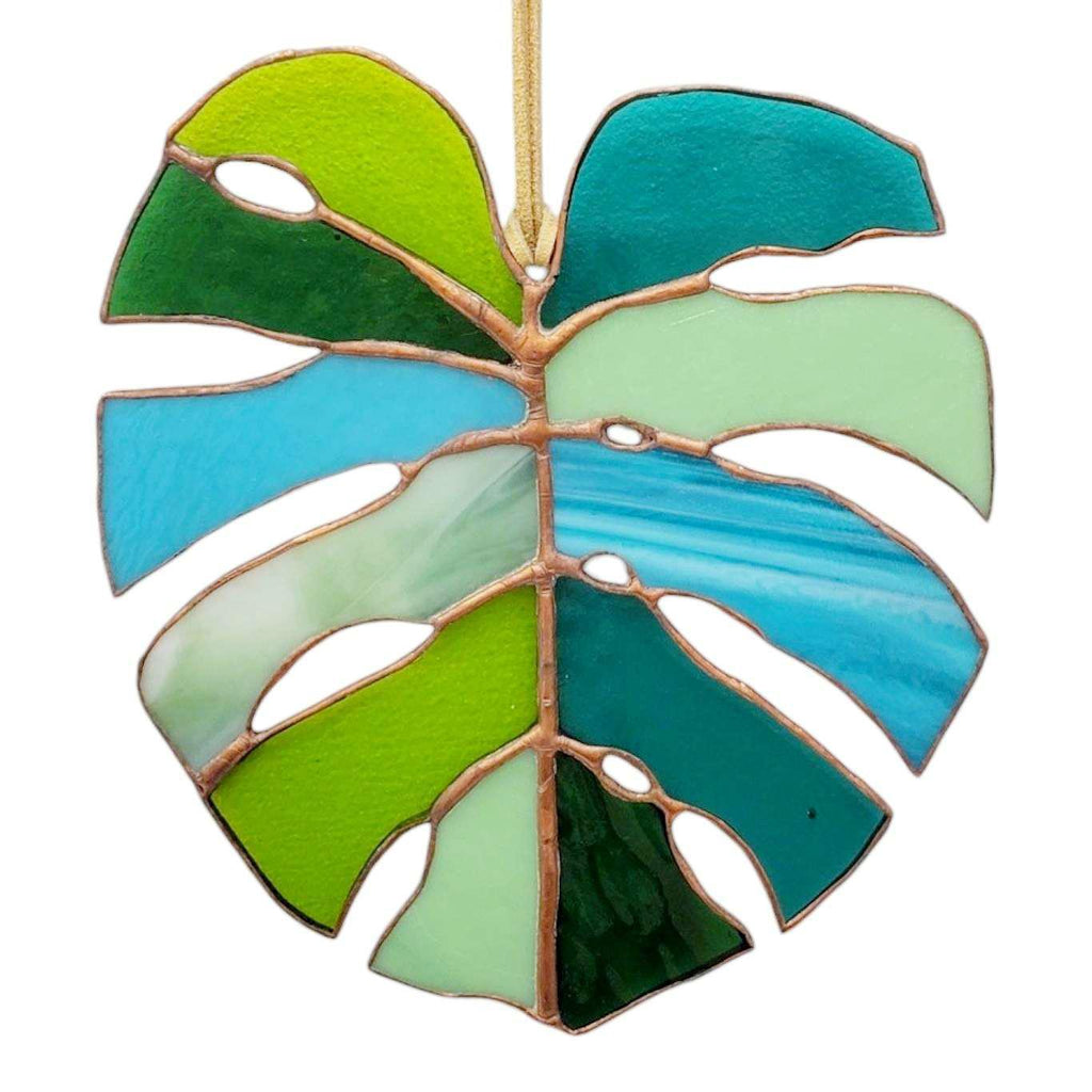 Wall Art - Monstera Leaf Stained Glass By Kokoro Designs