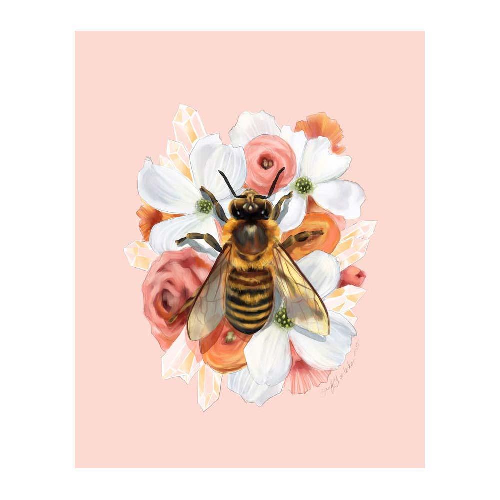 Art Print - 8x10 - Honey Bee by Darcy Goedecke