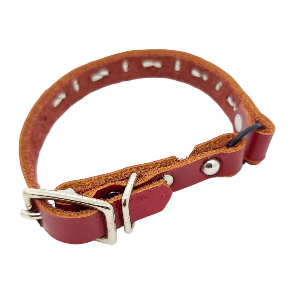 Cat Collar - Red with Gentle Spikes by Greenbelts