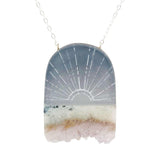 Necklace - Rays Crystal (Sterling Silver) by Fernworks, image 1 of 7