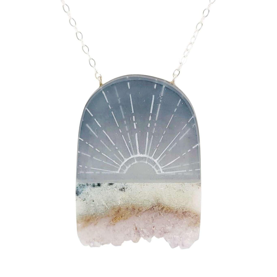 Necklace - Rays Crystal (Sterling Silver) by Fernworks, image 1 of 7