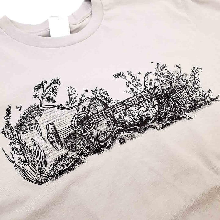 Adult Crew Neck - Bee Chords Light Gray Tee (S - 2X) by Slow Loris