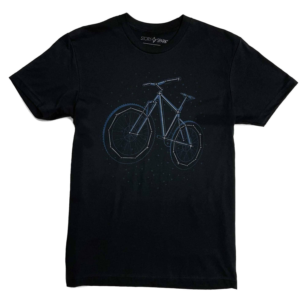 Adult Crew Neck - Night Rider Black Glow in the Dark Tee (XS - 2XL) by STORY SPARK