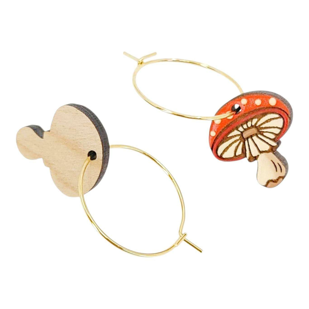 Earrings - Amanita Mini (Gold Hoops) by Fresh Cuttery