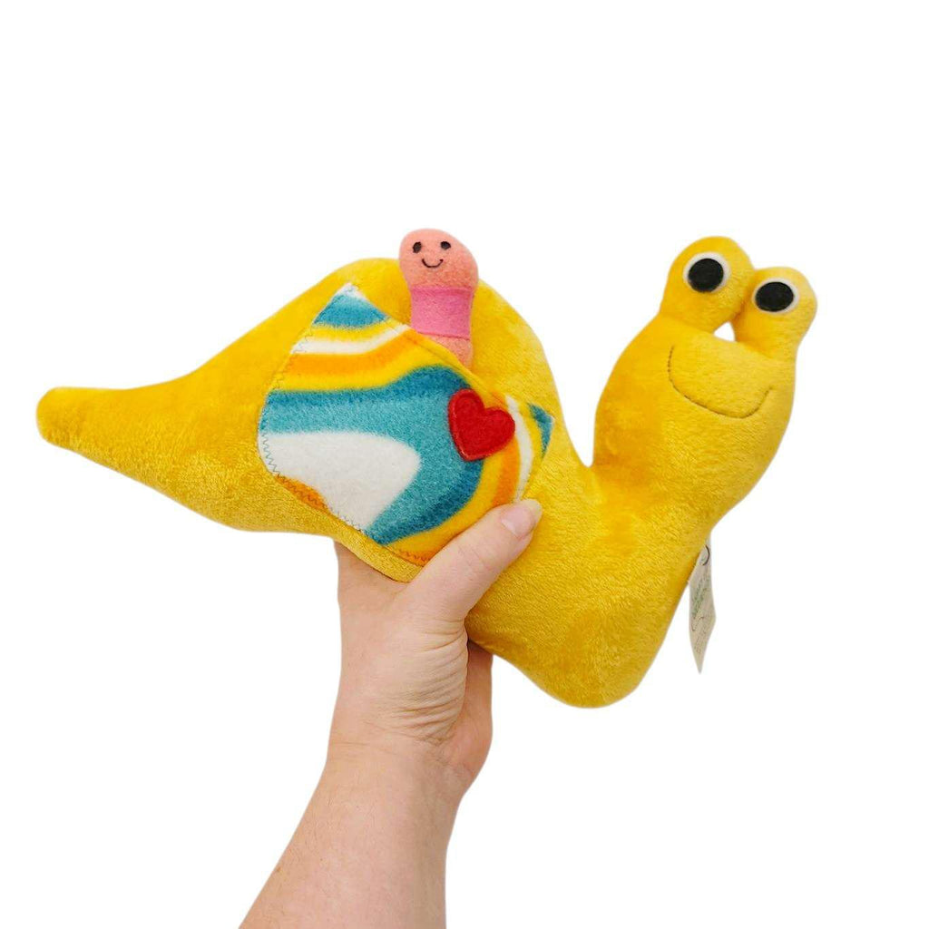 Plush - Happy Banana Slug (Earthworm) by The Happy Groundhog Studio