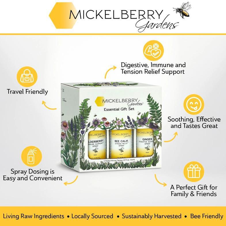 Herbal Honey Spray - Essential Gift Box (Set of 3) by Mickelberry Gardens