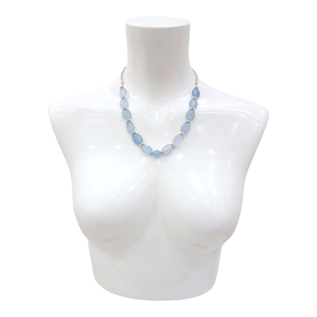 Necklace - Aquamarine Ovals by Tiny Aloha