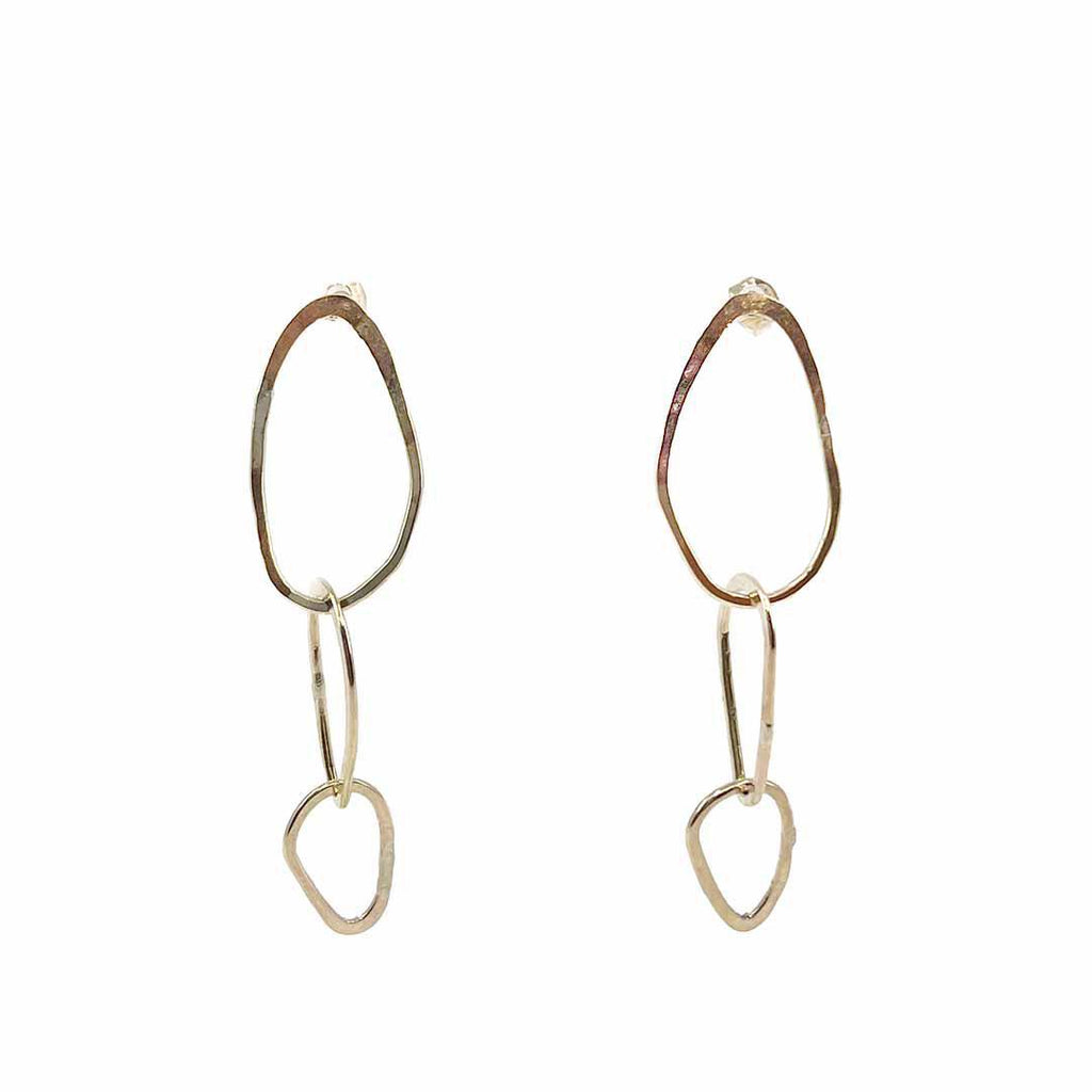 Earrings - Small River Stones Gold Fill by Verso Jewelry