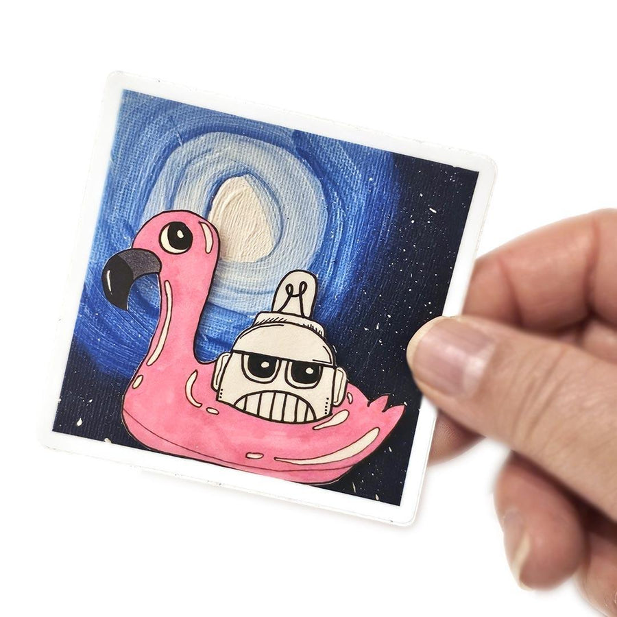 Sticker - Marty's Pink Floatie by Mandy Greear, image 2 of 3