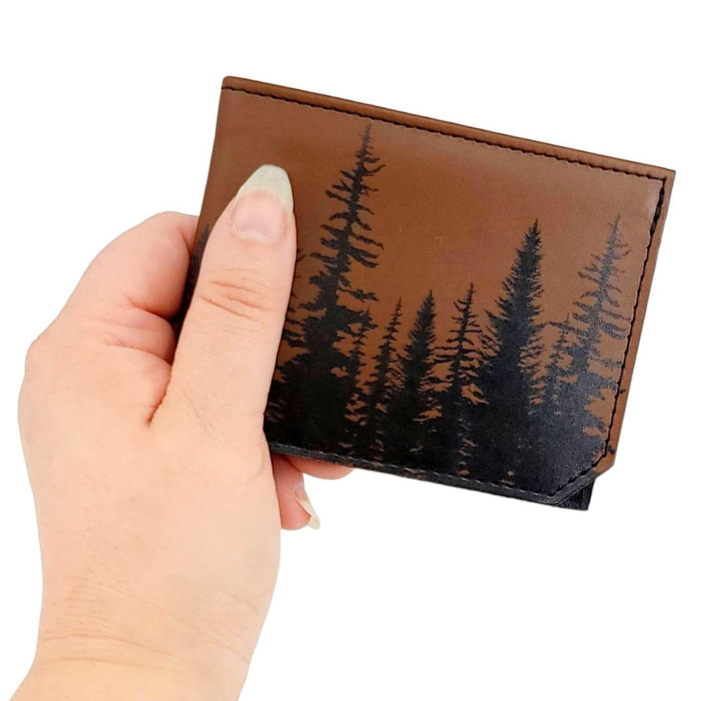 Leather Wallet - Brown Trees by Backerton