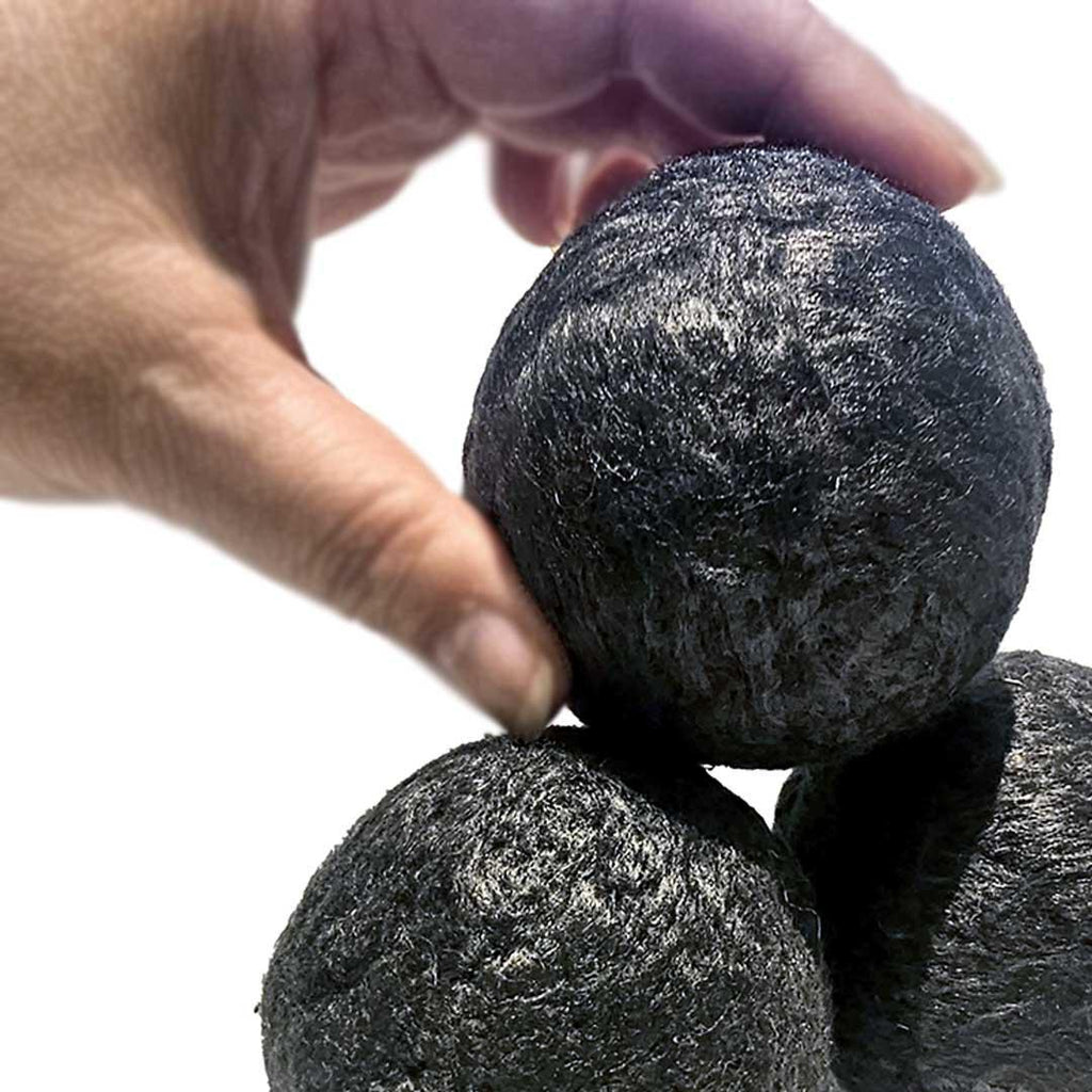 Dryer Balls - 3 pack - Organic Carbonized Bamboo (Charcoal Gray) by Dragonfly Dryer Balls