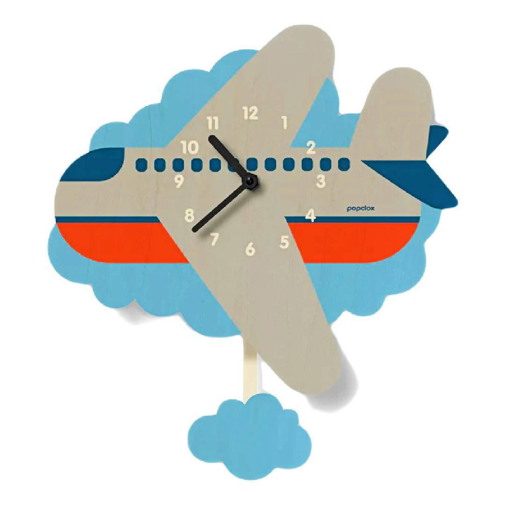 Wood Clock - Airplane Pendulum by Popclox