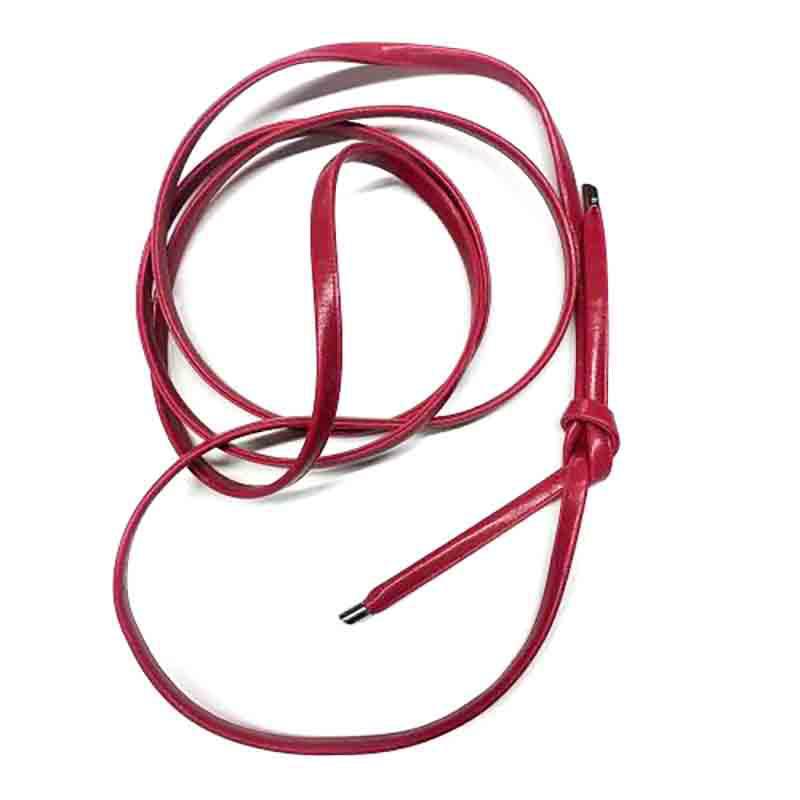 Belts - Skinny Wrap Belt Vegan Leather (Cherry Red) by Crystalyn Kae