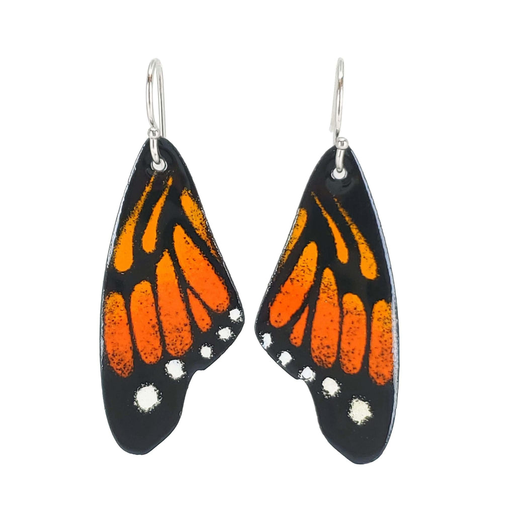 Earrings - Monarch Butterfly Wings (Orange) by Magpie Mouse Studios
