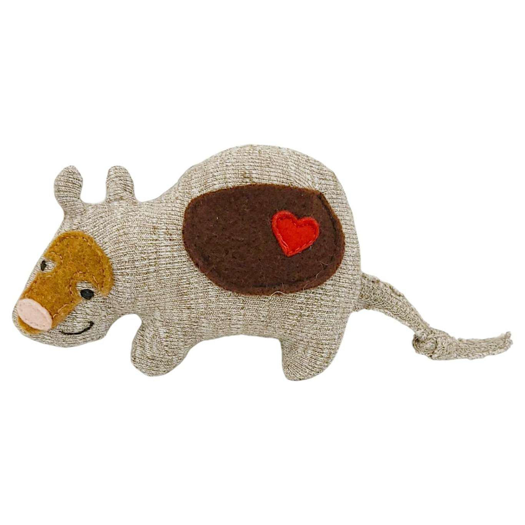 Ornament - Mini Plush (Armadillo) by The Happy Groundhog Studio