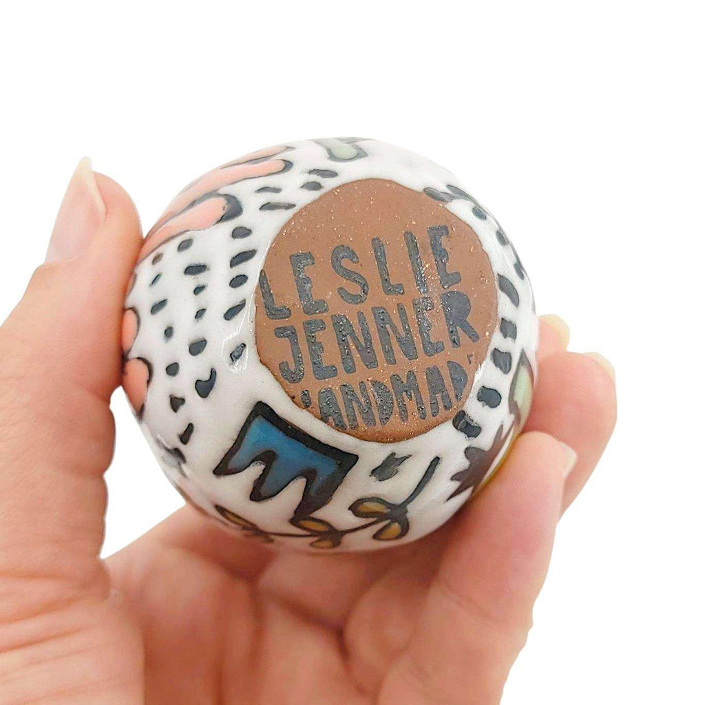 Mini Vase - Flying Birds (Whites and Grays) by Leslie Jenner