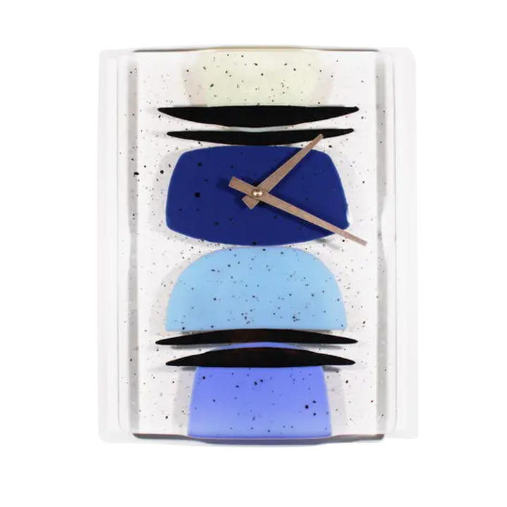 Wall Clock - Mirage (Fused Glass) by Danielle Styles Glass