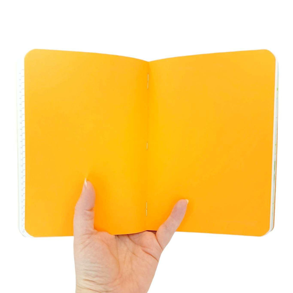 Journal - Orange Mixed Paper Notebook (Large or Small) by Original Brooks