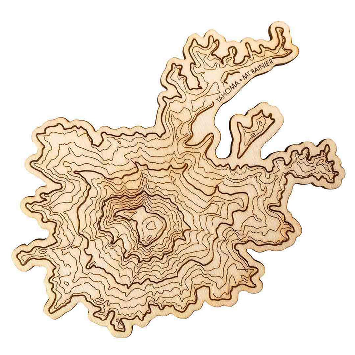 Coasters Single - Mt. Rainier Topographic Coaster by SML