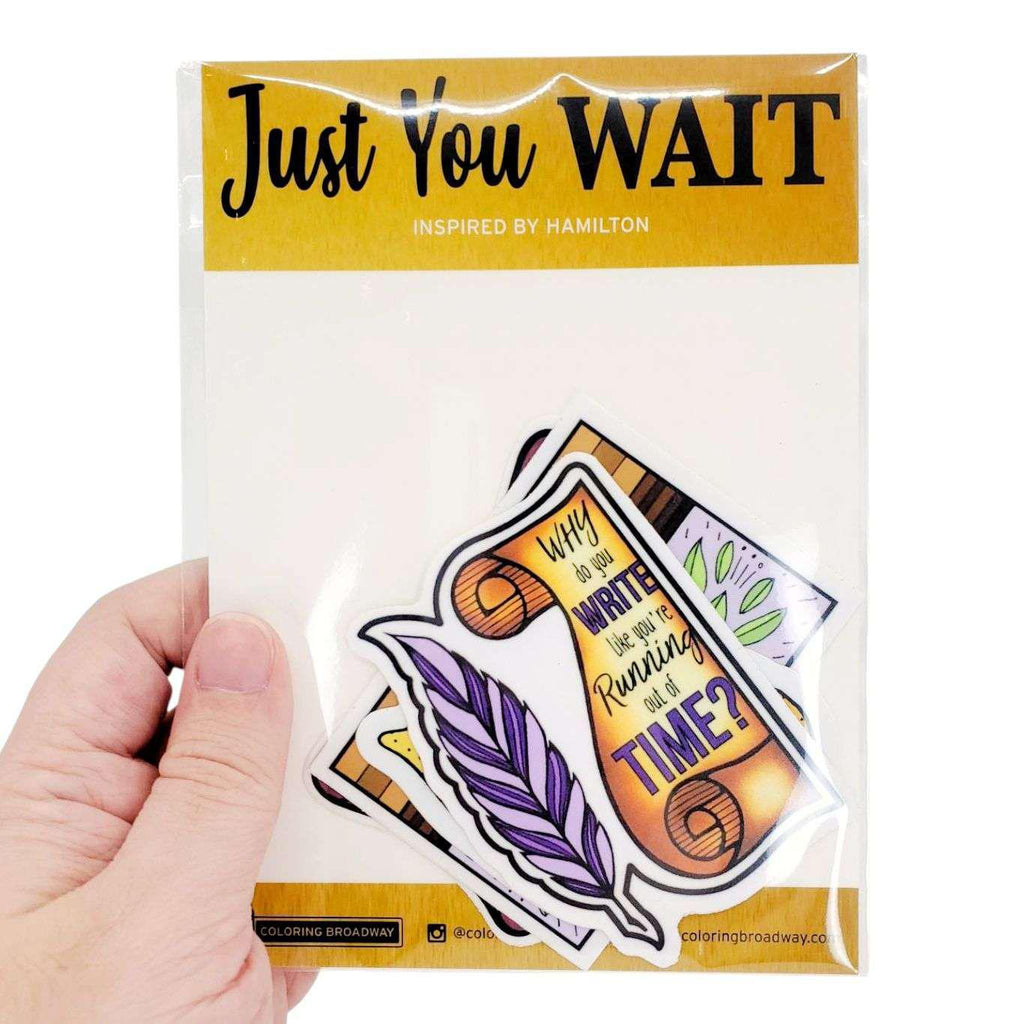 Sticker Pack - Set of 4 - Just You Wait by Coloring Broadway