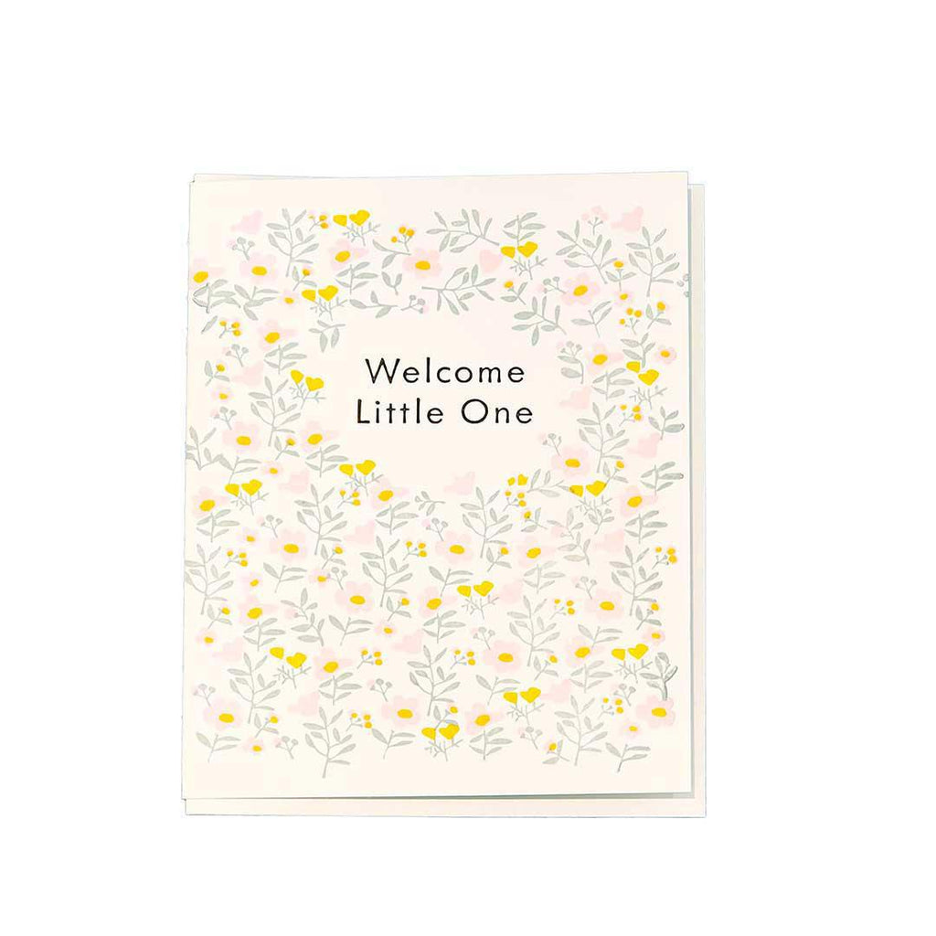 Card - Baby - Floral Welcome Little One by Ilee Papergoods