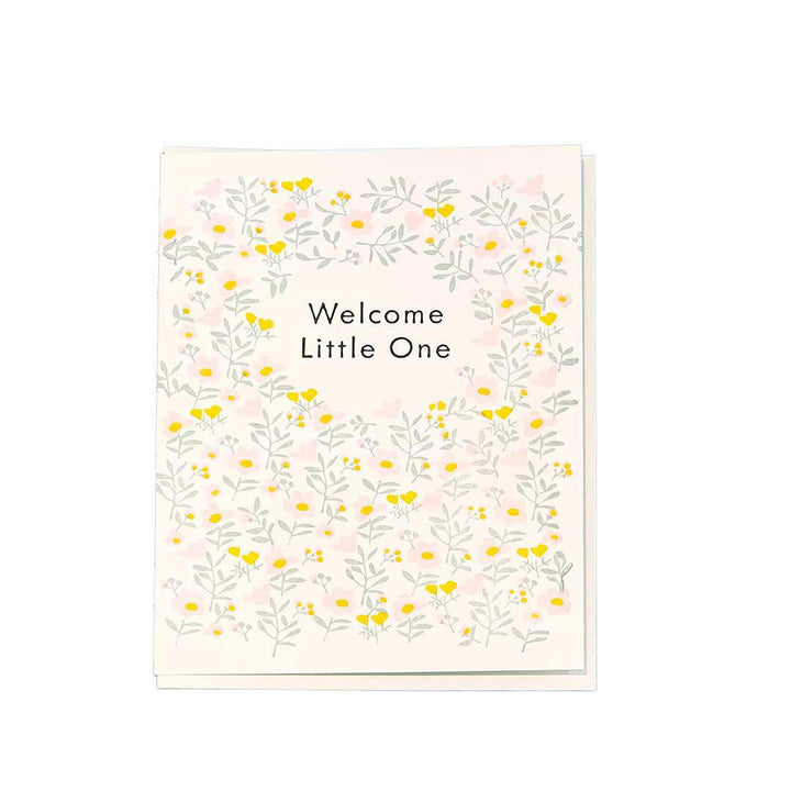 Card - Baby - Floral Welcome Little One by Ilee Papergoods