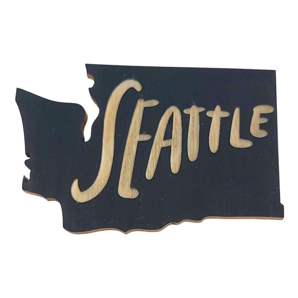 Magnets - Small - Seattle WA State (Assorted Colors) by SnowMade