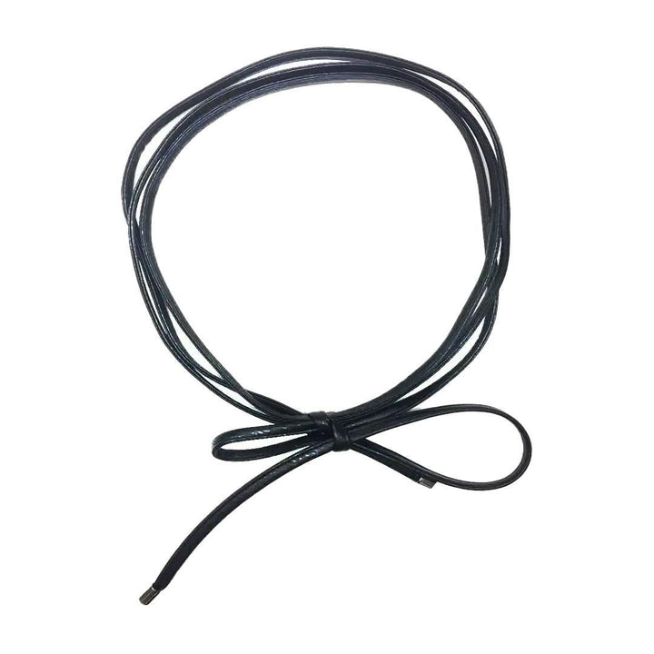 Belts - Skinny Wrap Belt Vegan Leather (Black) by Crystalyn Kae