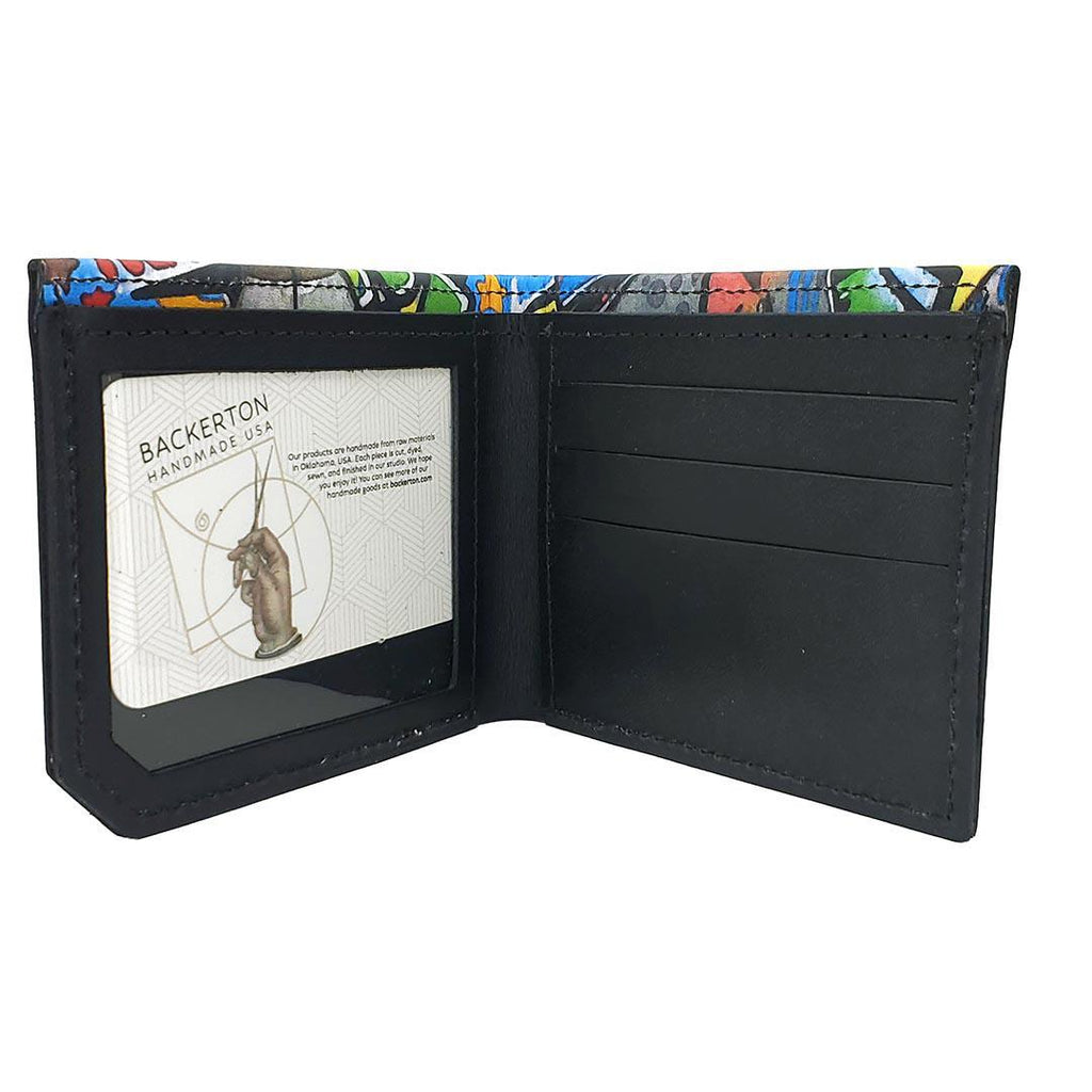 Leather Wallet - Graffiti (Multicolor) by Backerton