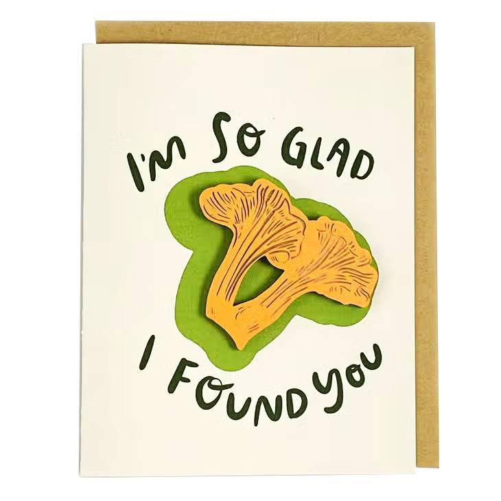 Magnet Card - I'm So Glad I Found You Chanterelle by SnowMade