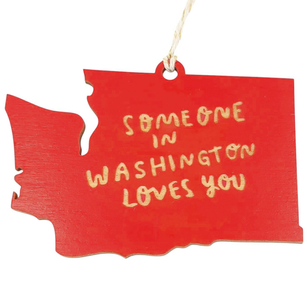 Ornaments - Large - Someone in WA Loves You WA State (Assorted Colors) by SnowMade