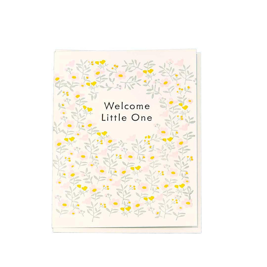 Card - Baby - Floral Welcome Little One by Ilee Papergoods, image 1 of 3
