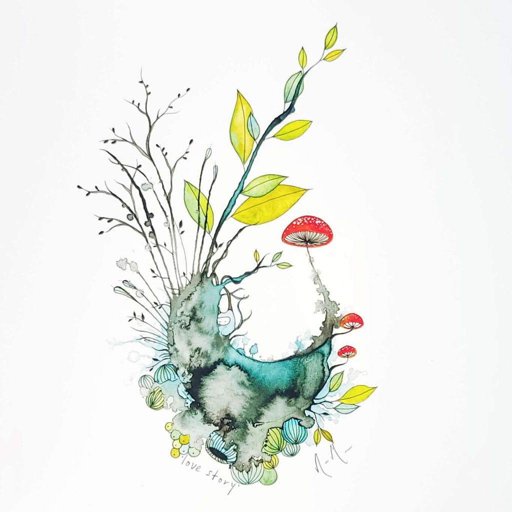 Art Print -  8.5 x11 Love Story Art Print by Melissa Moss Art