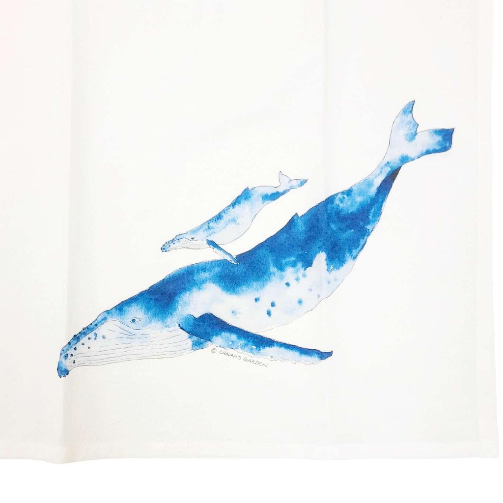 Tea Towel - Whales by Chavah's Garden