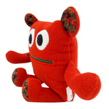 Plush - 11in - Small Chomper Buddy (Red Poinsettias) by Peek A Boo Plush, image 3 of 7