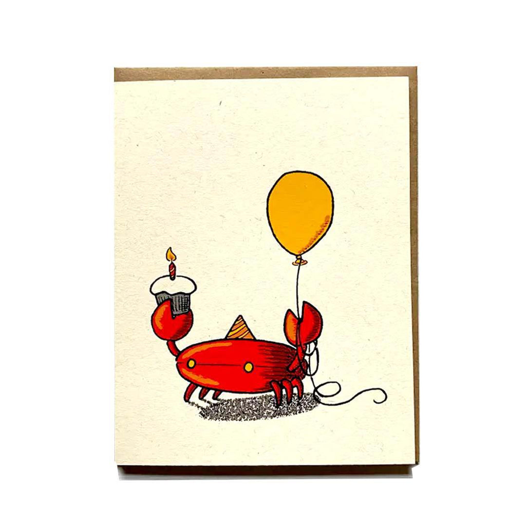 Card - Birthday - Crab Birthday by Everyday Balloons Print Shop