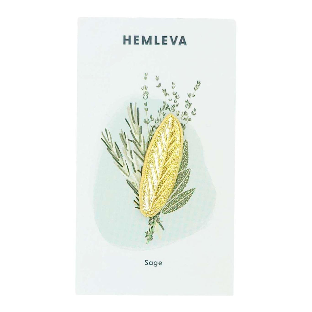 Pin - Gold Sage Leaf by Hemleva