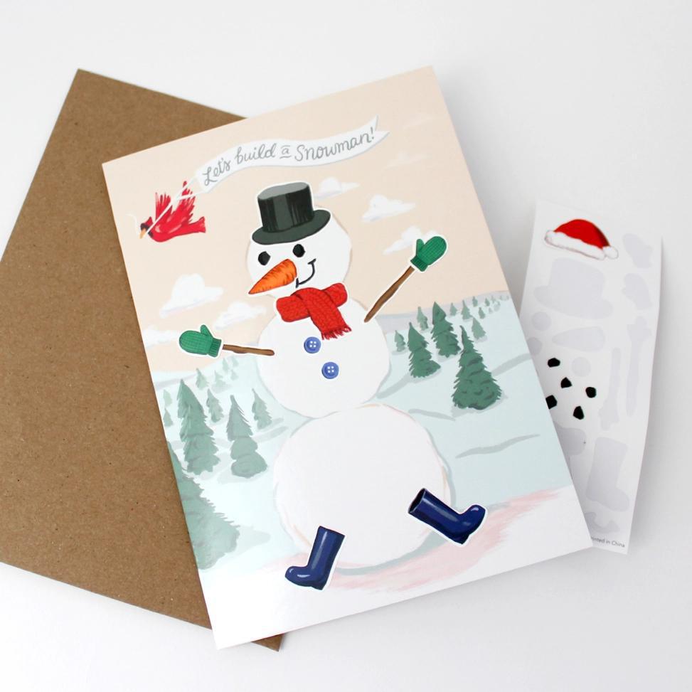 Card - Holiday - Build a Snowman by Inklings Paperie