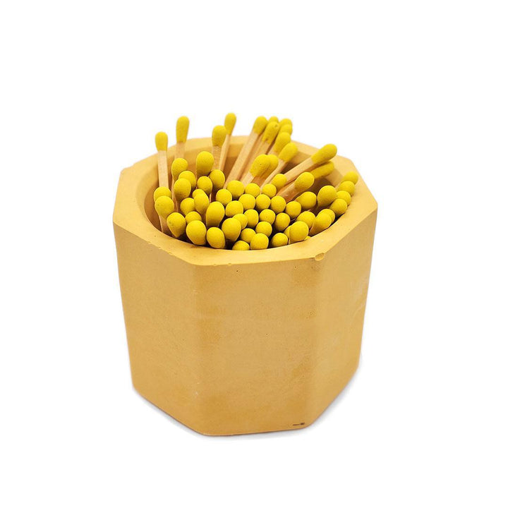 Match Holder - Yellow Concrete (Yellow Matches) by Tenn Prairie
