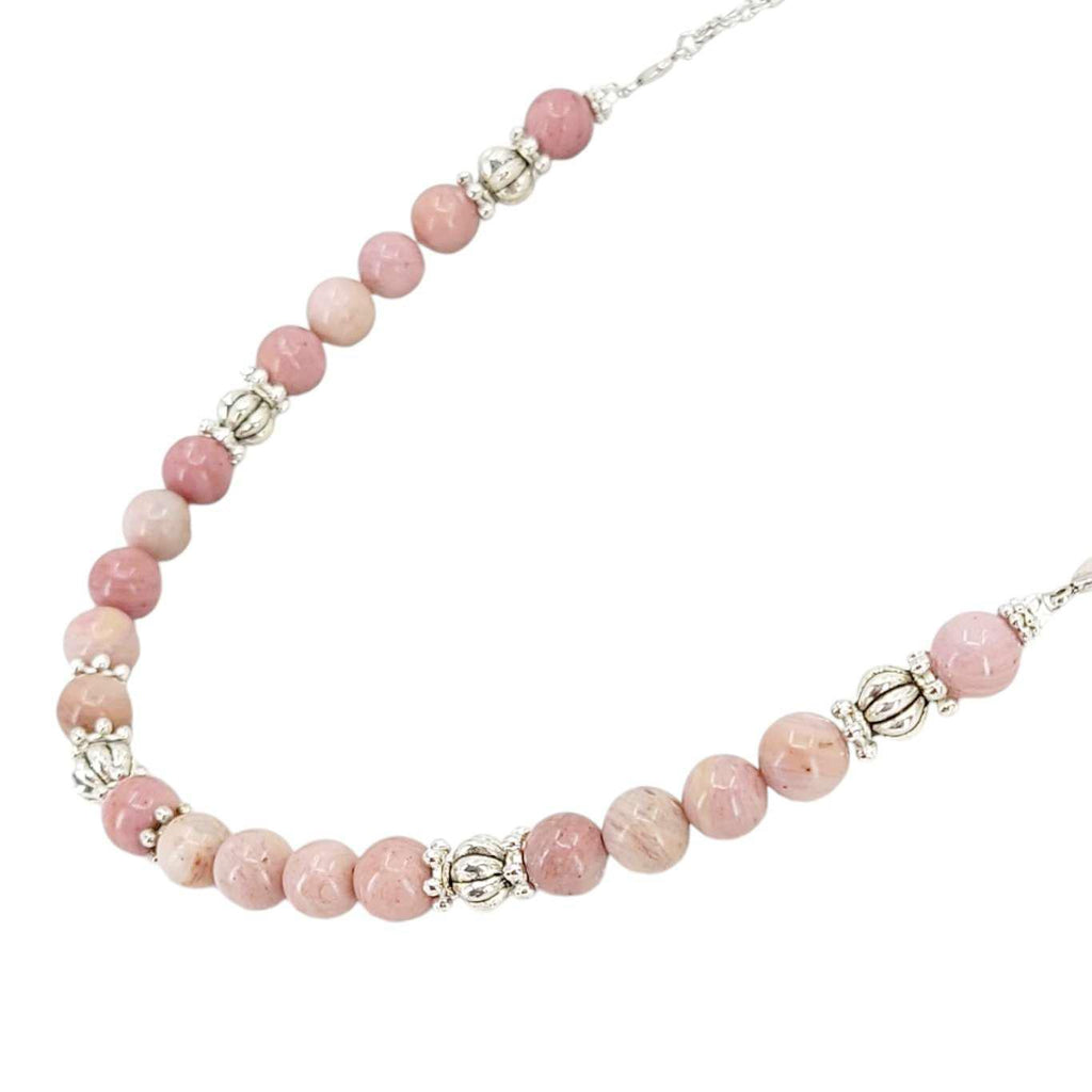 Necklace - Rhodonite Bead Chain by Tiny Aloha