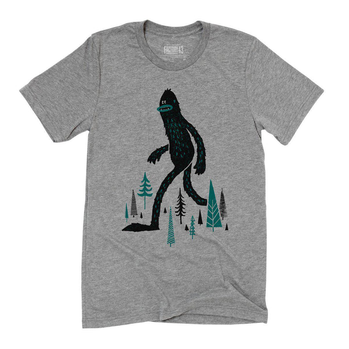 Adult Crew Neck - Sasquatch Gray Tee (XS - 2XL) by Factory 43