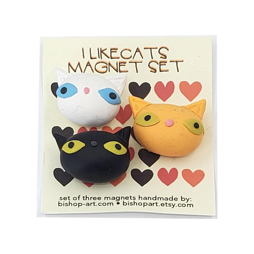 Magnet - Set of 3 - I Like Cats by bishopart