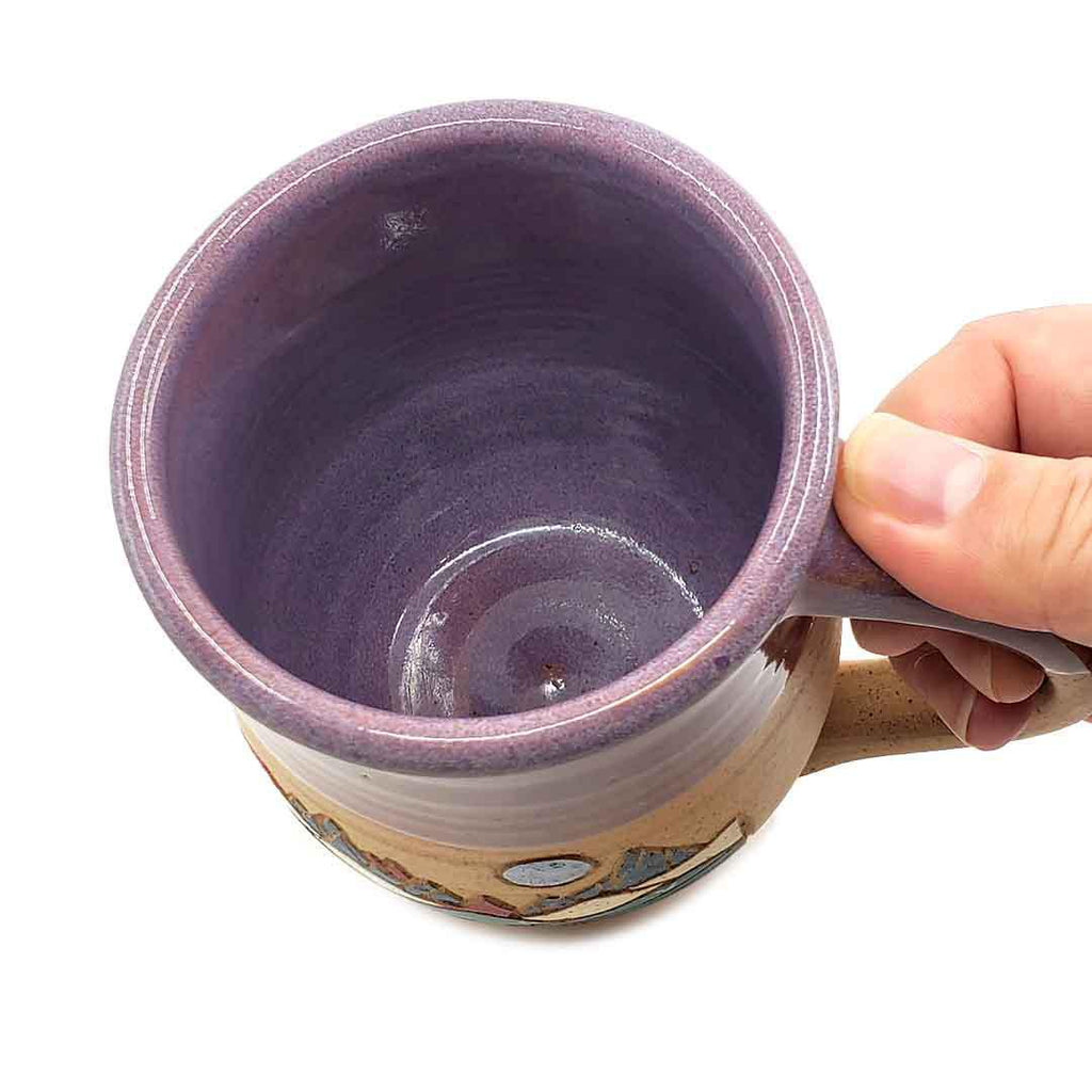 (20% Off) Mug - 16oz - Mountain Mug - Purple Moon by Forest Jeannie Pottery