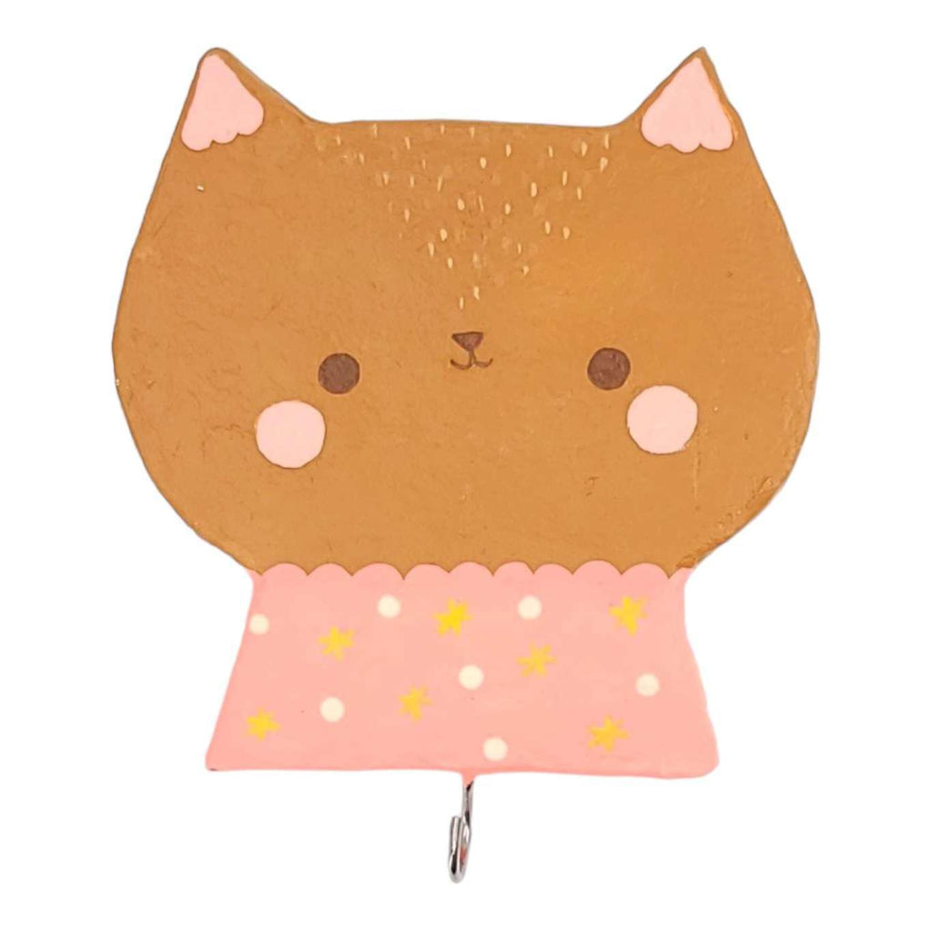Wall Hook - Paper Mache Kitty by Chet and Dot