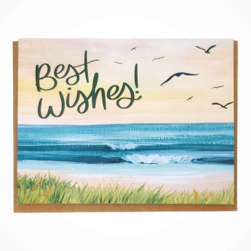 Card - Good Luck - Best Wishes Beach by 1Canoe2