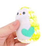 Plush Toy - Small Penguin (Lemon Lime with Aqua Heart) by Moyo Workshop, image 2 of 6